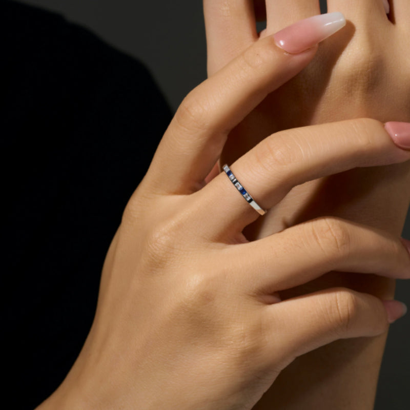 S925 Sterling Silver Stacked Ring Women's Simple – Gifts for Her — 1