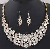 Metal Spiral Diamond Necklace Earring Set – Jewelry Gift Ideas — 6