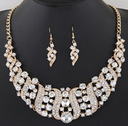 Metal Spiral Diamond Necklace Earring Set – Jewelry Gift Ideas — 6
