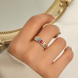 Enamel Colorful Angel Number 444 777 Ring – Meaningful Gifts — 5