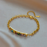 Women's Fashion Retro Color Strip Transparent Diamond – Stylish Gifts — 3