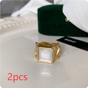 Fritillary Shell 18K Vintage Ring – Stylish Gifts — 13