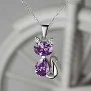Fashion Unique Crystal Cat Pendant Necklace – Jewelry Gift Ideas — 5
