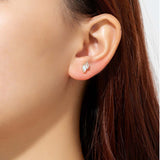 Sterling Silver Diamond Colored Stone Zircon Stud – Stylish Gifts — 1