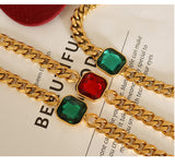 Cuban Link Chain Square Thick Straps Crystal – Jewelry Gift Ideas — 9