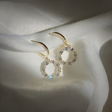 Women's Small Circle Zircon Earrings – Gifts for Her — 3