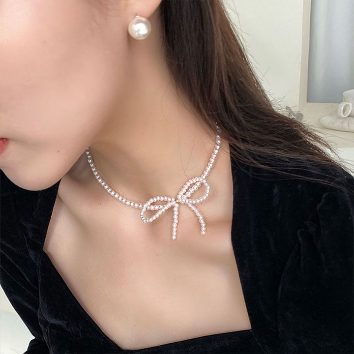 Light Luxury Niche Design Senior Sense Pearl Bow – Jewelry Gift Ideas — 1