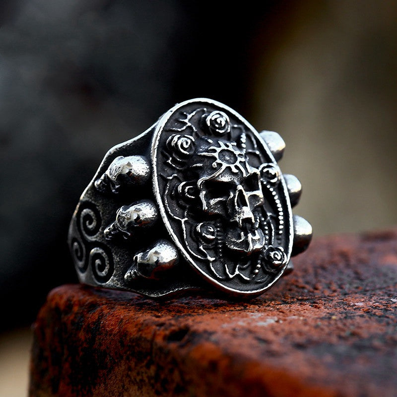 Punk Hip Hop Titanium Steel Ring Ornament – Gift Ideas — 1