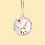 S925 Sterling Silver White Shell Zodiac Rabbit – Jewelry Gift Ideas — 4