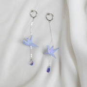 Colorful Thousand Paper Crane Earrings – Thoughtful Gifts — 2