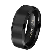 Lovers' Titanium Steel Frosted Ring – Stylish Gifts — 1