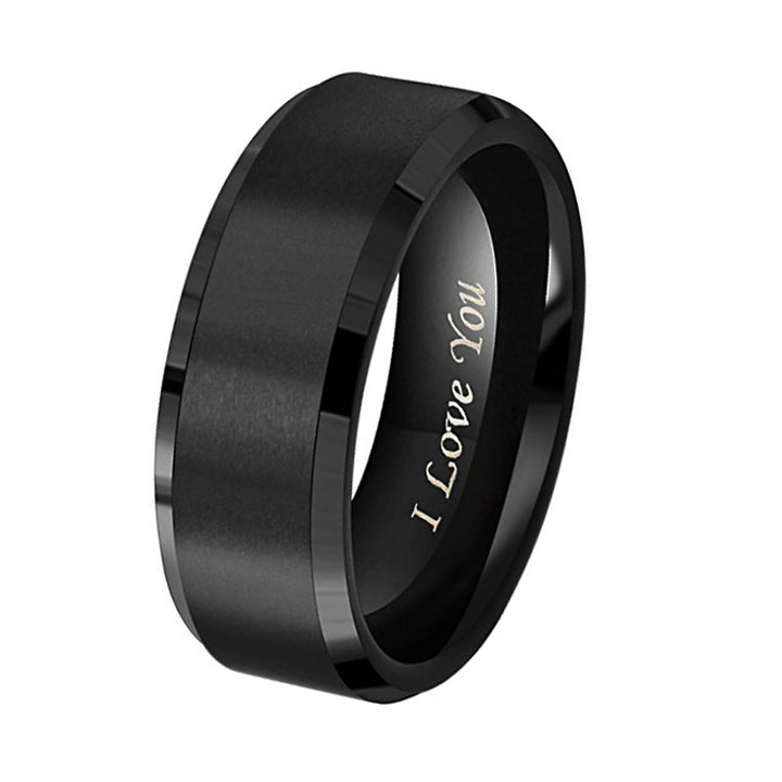 Lovers' Titanium Steel Frosted Ring – Stylish Gifts — 1