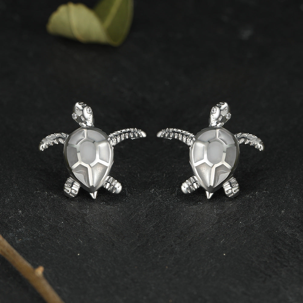 Marine Animal Series Turtle Copper Stud Earrings – Practical Gifts — 1