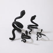 Snake Pattern Ring Punk 4-piece Ring Set – Useful Gifts — 3
