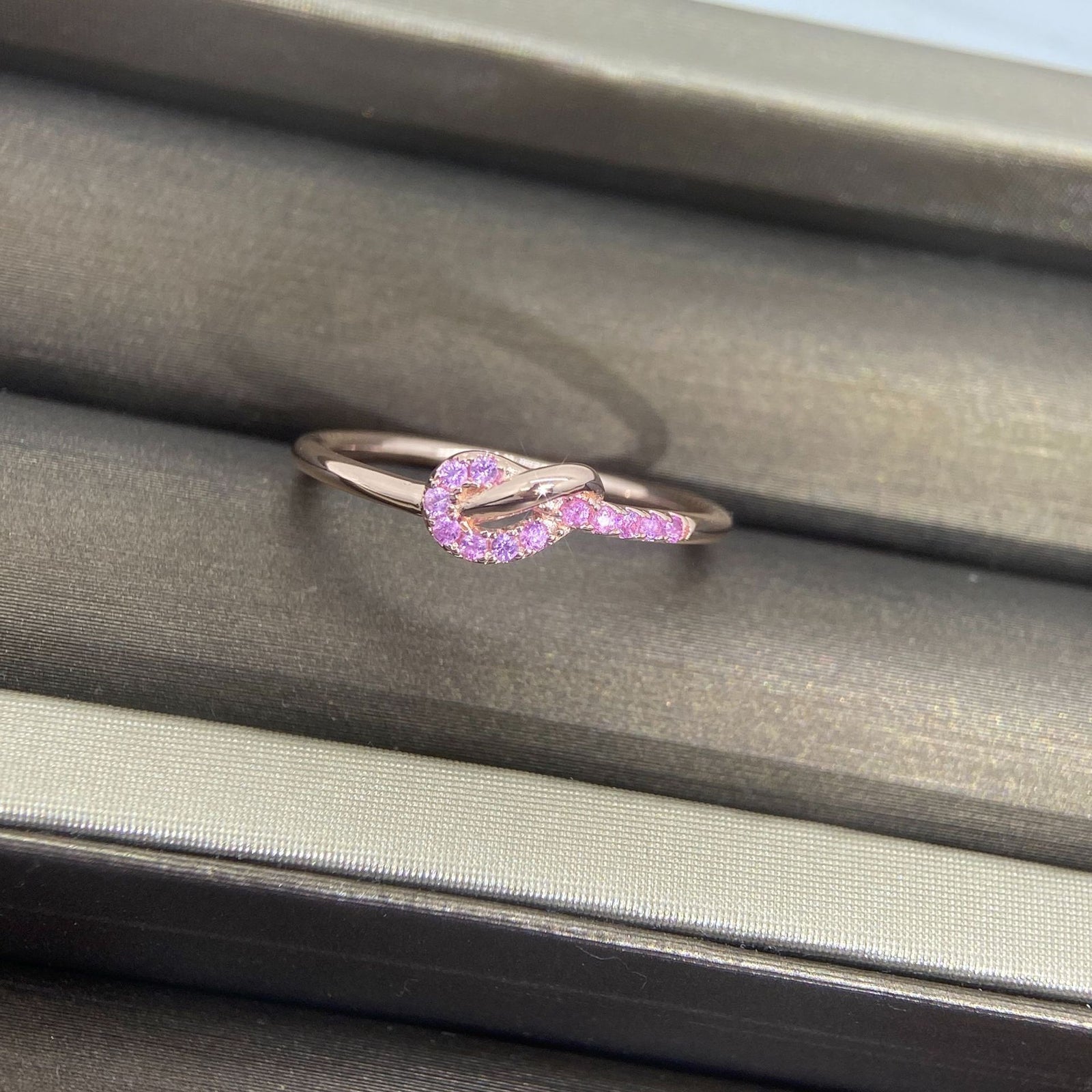 Mother And Daughter Heart Knot Ring Whole Body 925 – Gifts for Her — 1
