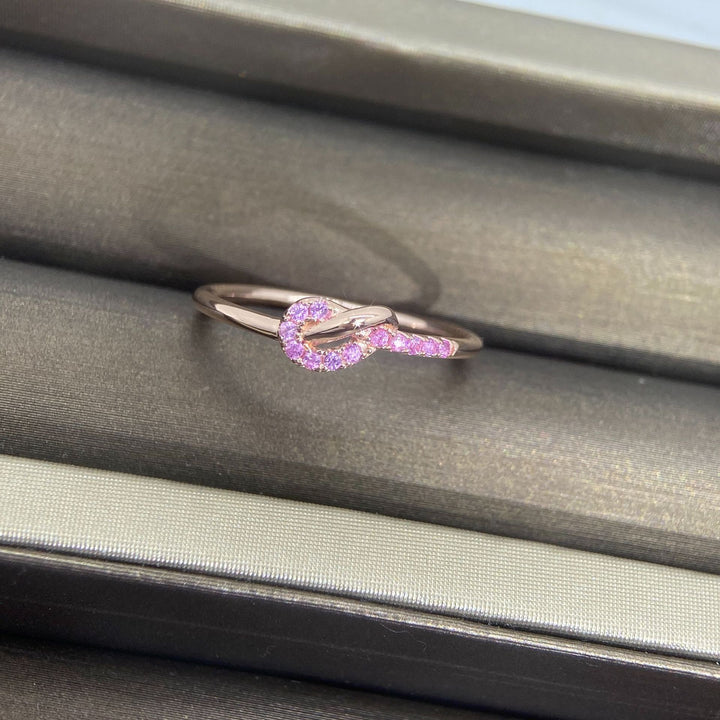 Mother And Daughter Heart Knot Ring Whole Body 925 – Gifts for Her — 1