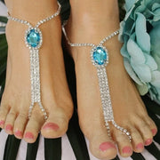 Fashion Personality Multilayer Rhinestone Link Anklet – Stylish Gifts — 3
