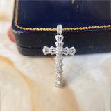 Ladder Cubic Zirconia Full Rhinestone Cross – Jewelry Gift Ideas — 2