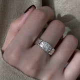 Texture Metal Asterism Open Ring For Women – Gifts for Her — 3