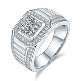 Moissanite One Carat 925 Silver Ring – Practical Gifts — 3