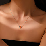 S925 Sterling Silver Ring Buckle Necklace – Jewelry Gift Ideas — 1