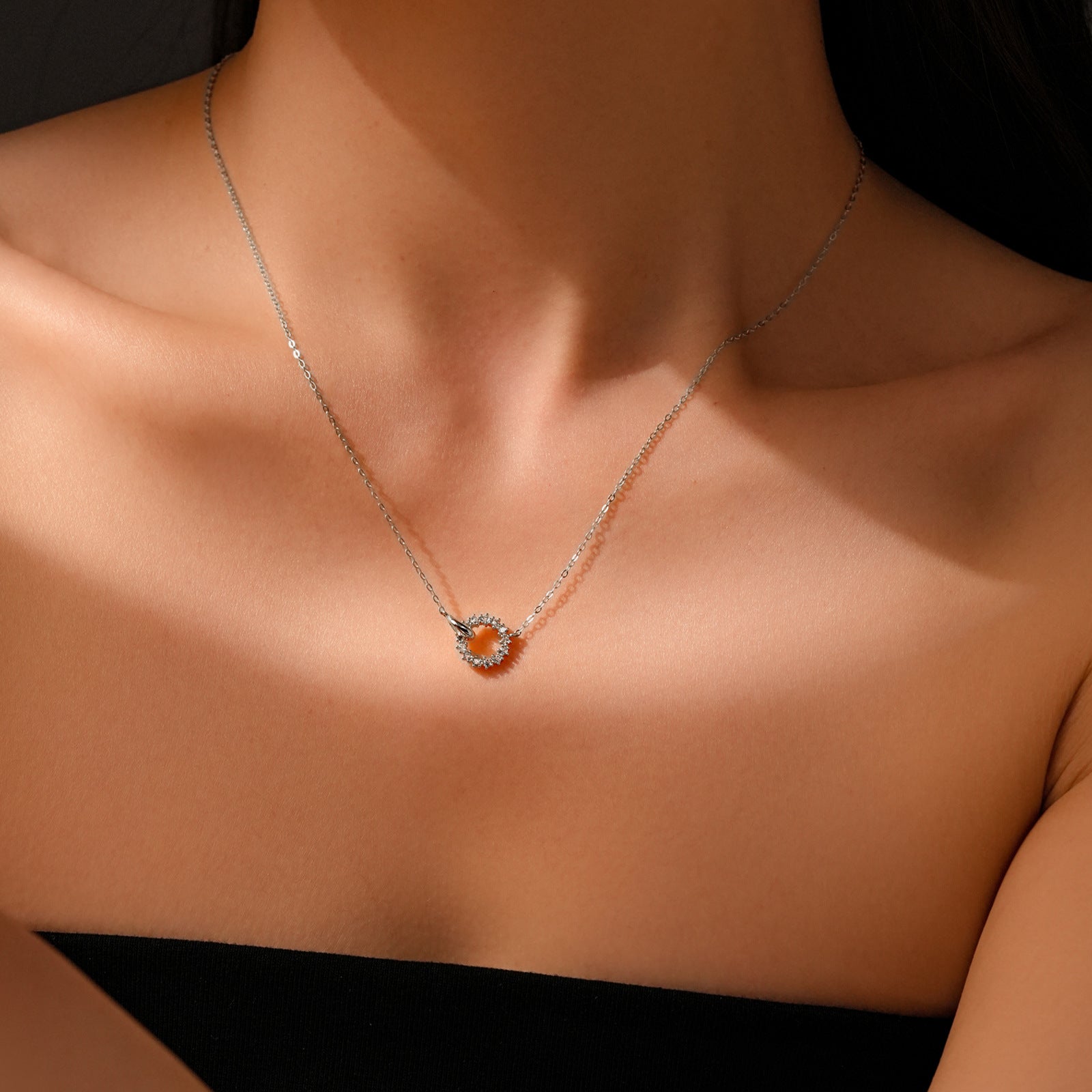 S925 Sterling Silver Ring Buckle Necklace – Jewelry Gift Ideas — 1