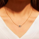 Evil Eye Necklace Crystal Clavicle Chain – Jewelry Gift Ideas — 5