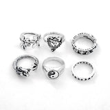 Butterfly Mushroom Yin Yang Bagua Trend Ring Set – Stylish Gifts — 5