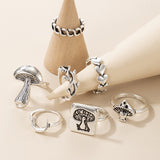 Fashion Alloy Moon Mushroom Love Ring Set – Stylish Gifts — 2
