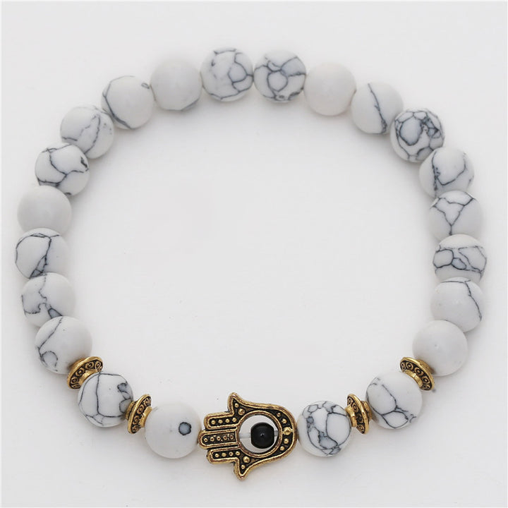 White Turquoise Stretch Palm Bracelet – Jewelry Gift Ideas — 1