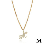 26 Letter Necklace Inset Zircon 18k Gold Necklace – Jewelry Gift Ideas — 12