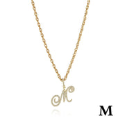 26 Letter Necklace Inset Zircon 18k Gold Necklace – Jewelry Gift Ideas — 12