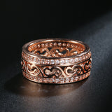 Natural Zircon Ring Female Double Row Micro Wax Inlaid – Gifts for Her — 7