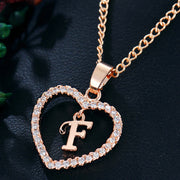 26 Letters Heart-shaped Zircon Pendant Necklace – Jewelry Gift Ideas — 8