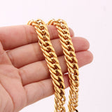 Mens Fashion Titanium Steel Gold Double Buckle – Jewelry Gift Ideas — 9