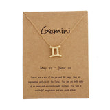 Zodiac Simple Gold Alloy Pendant Necklace – Jewelry Gift Ideas — 6
