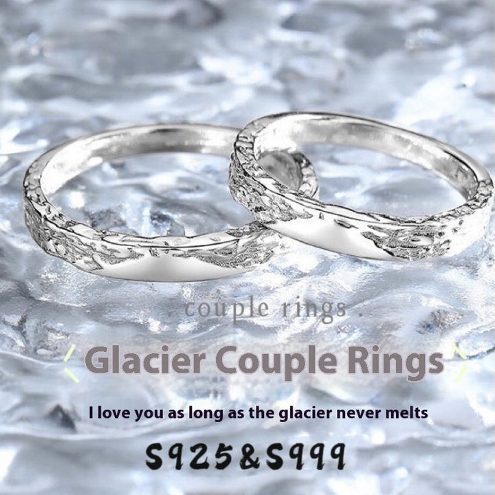 S999 Pure Silver Glacier Couples Openings Couple Rings – Stylish Gifts — 1