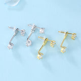 S925 Silver Jewelry Earring Womens Single Diamond – Jewelry Gift Ideas — 5