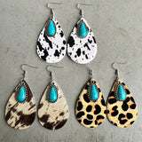 Western Animal Grain Cowhide Water Drop Turquoise – Stylish Gifts — 1