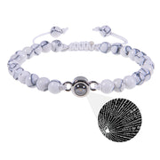 Frosted Stone White Turquoise Couple Bracelet – Jewelry Gift Ideas — 5