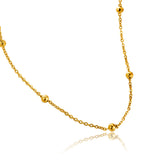 Titanium Steel Ball Bead Chain Necklace Women's – Jewelry Gift Ideas — 4