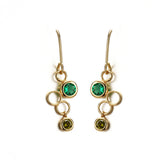 Women's Sterling Silver Green Bubble Earrings – Gifts for Her — 2