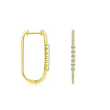 S925 Sterling Silver Square Earrings Women's European – Stylish Gifts — 9