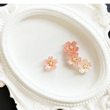 Mini Asymmetric Cherry Blossom Earrings 925 Sterling – Stylish Gifts — 4