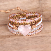 Love Pink Crystal Chip Braided Bracelets Creative – Jewelry Gift Ideas — 4