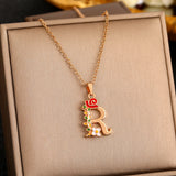 26 English Letters Enamel Elegant Sweet Necklace – Jewelry Gift Ideas — 19