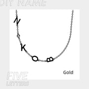 Stainless Steel 26 Alphabet Name Necklace – Jewelry Gift Ideas — 16