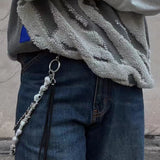 Retro Punk Metal Pearl Niche Waist Chain – Meaningful Gifts — 2