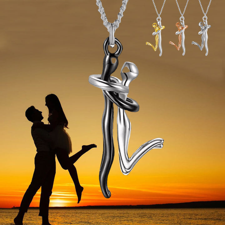 18K Love Hug Necklace Couple Anniversary – Gifts for Couples — 1