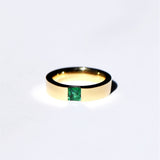 Emerald Zircon Gold Plated Emerald Ring – Birthday Gifts — 1